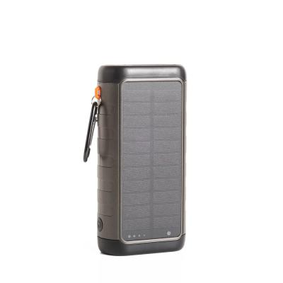 Powerbank för beredskap – 30 000 mAh (Solcell, Vev & Snabbladdning)