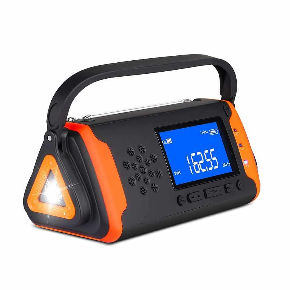 TRIANGL Vevradio med solceller 4000 mAh